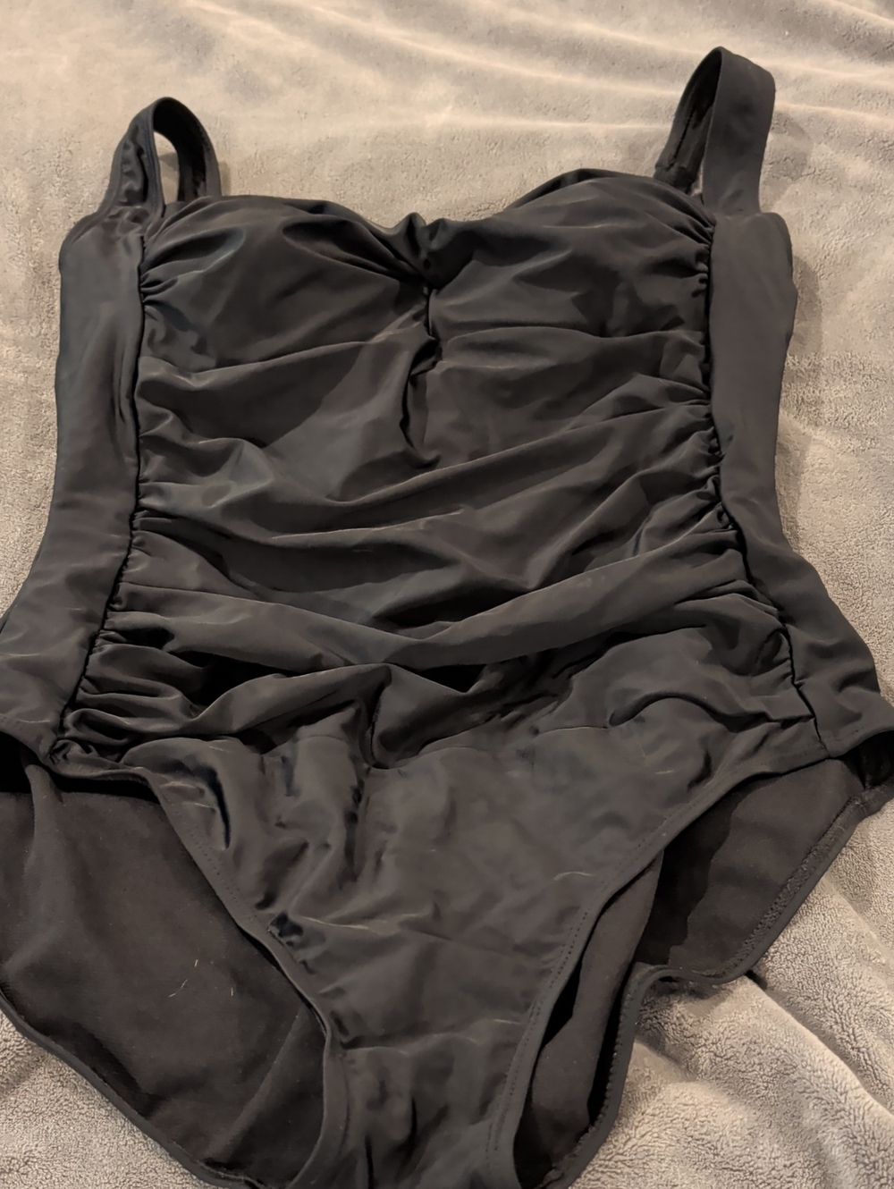 Classic Black Tummy Control One-Piece Swimsuit